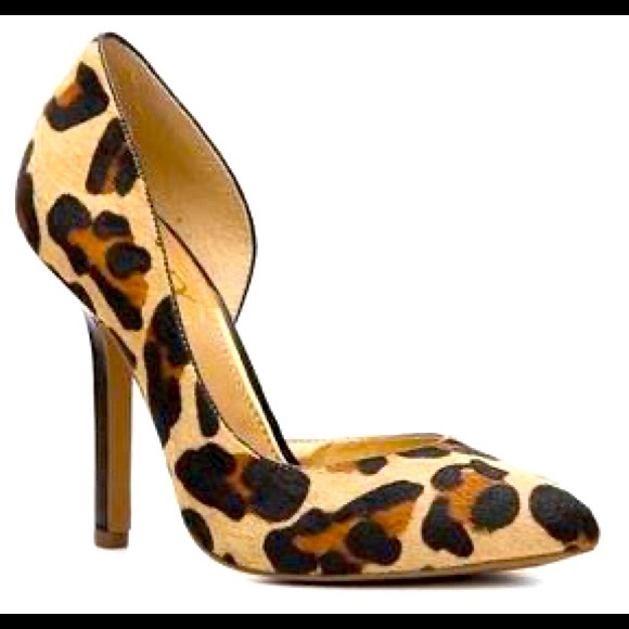 BCBG Shoes - Bcbg Leopard Print Calf Hair D’ Orsay Heels